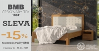 Sleva 15% na postele BMB postel usnu AKCE Hany nábytek matrace Hradec Králové HK