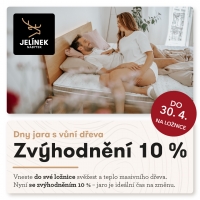 Zvýhodnění 10 % na ložnice Jelínek výroba nábytku v HANY nábytek matrace Hradec Králové a Jičín HK JC