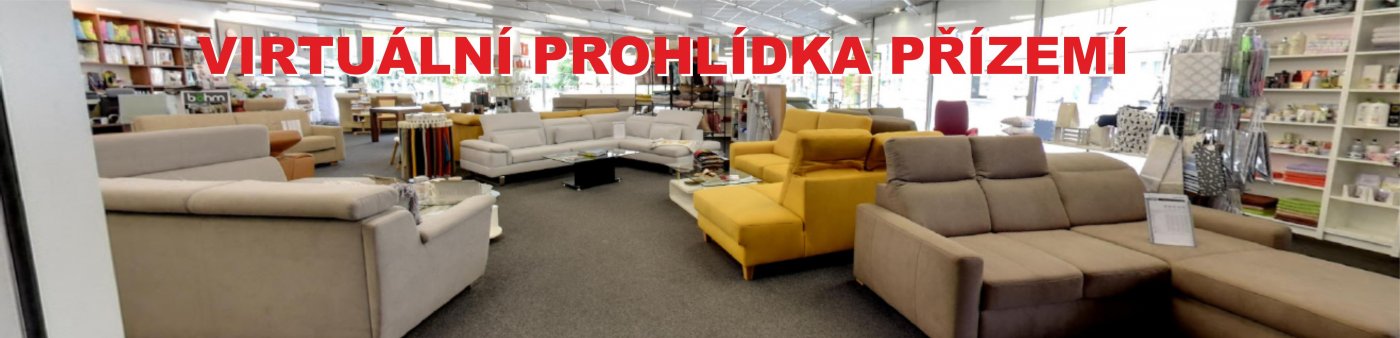 Virtuální prohlídka HANY nábytek matrace OD DON Hradec Králové přízemí