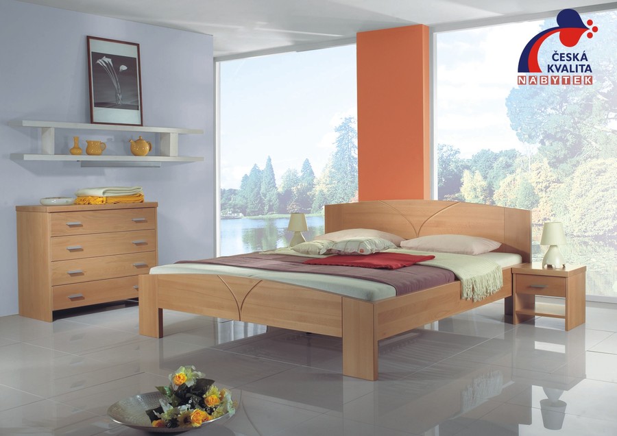 EVA - ložnice;postel,noční stolek, komoda, skříň
